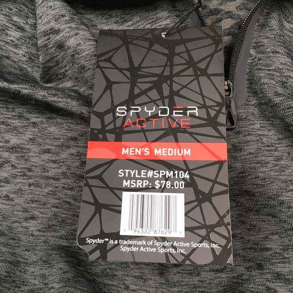 SPYDER ACTIVE 1/4 ZIP LONG SLEEVE LIGHTWEIGHT QUICK DRY BREATHABLE SHIRT - Picture 6 of 9